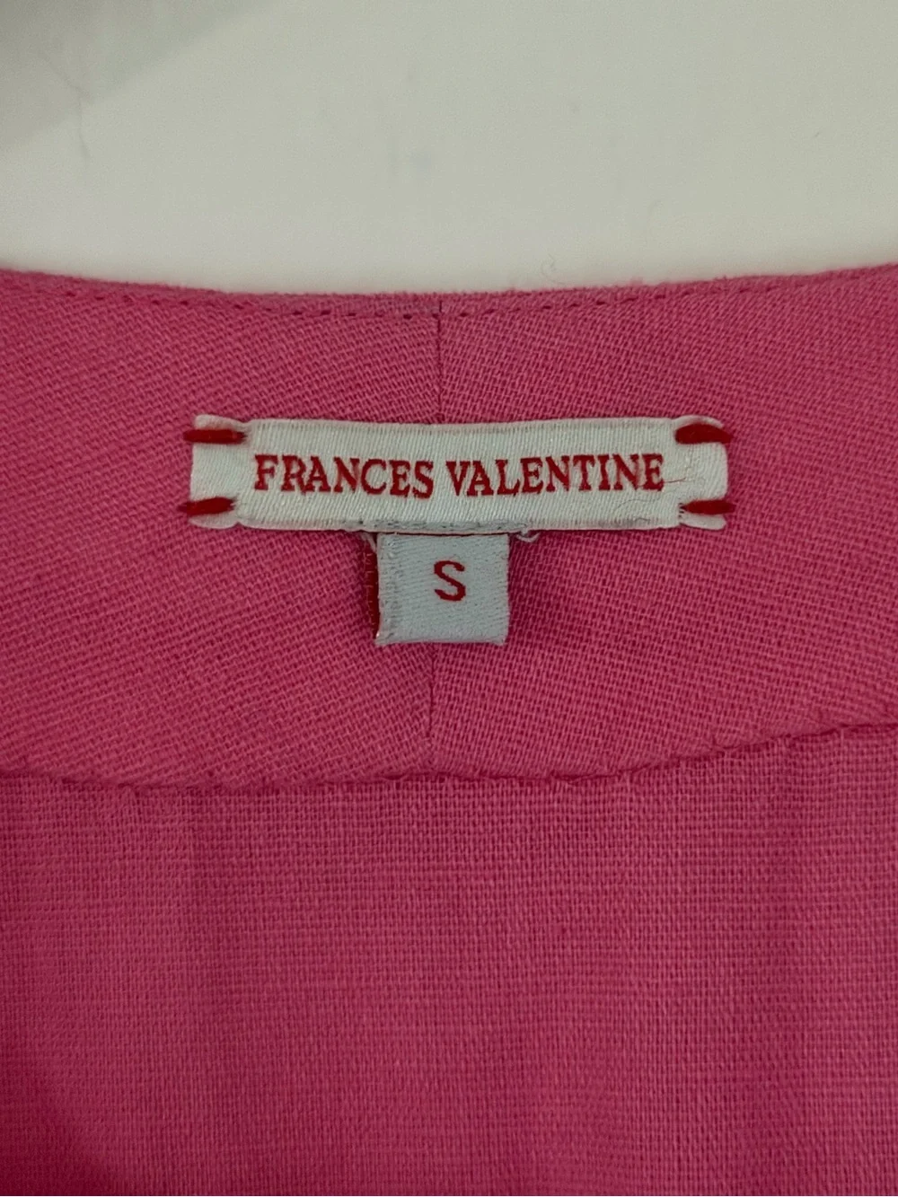 Frances Valentine Peacock Caftan Maxi Dress Women Small Pink Green White